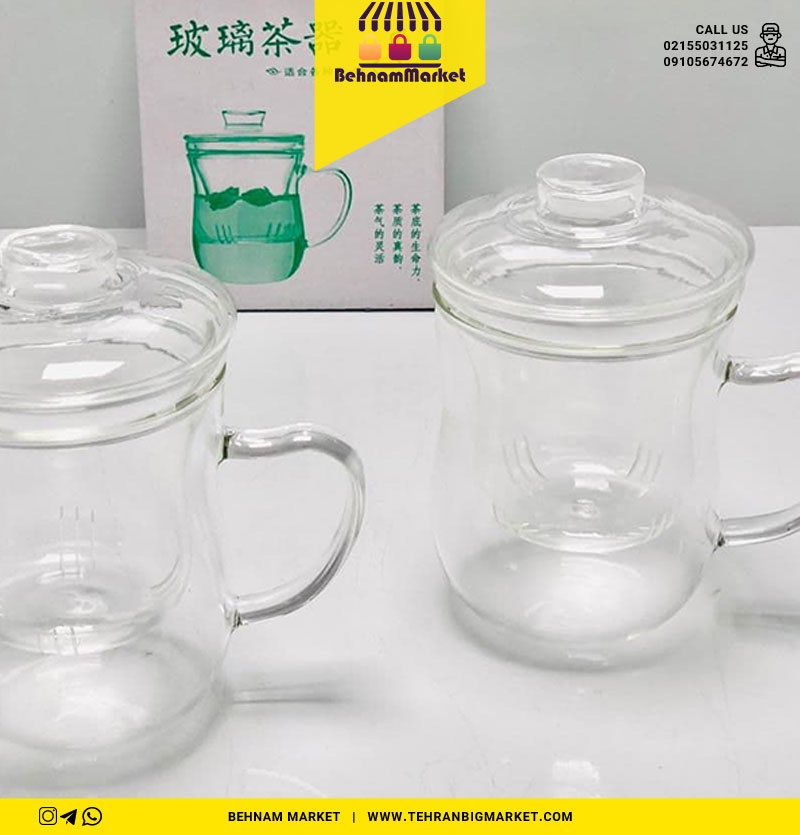 لیوان دمنوش تمام پیرکس چافی دار