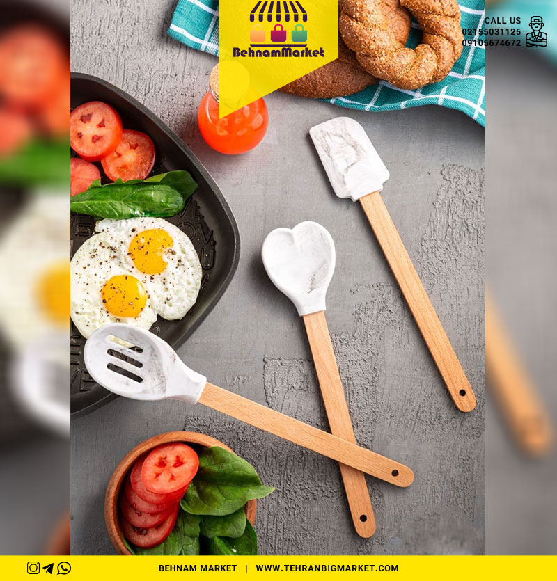 لیسک سیلیکونی دسته چوبی برگردون