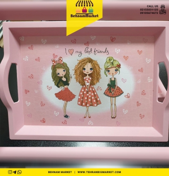 سینی مستطیل بزرگ دسته دار