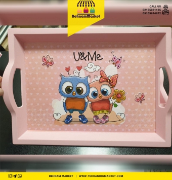 سینی مستطیل بزرگ دسته دار