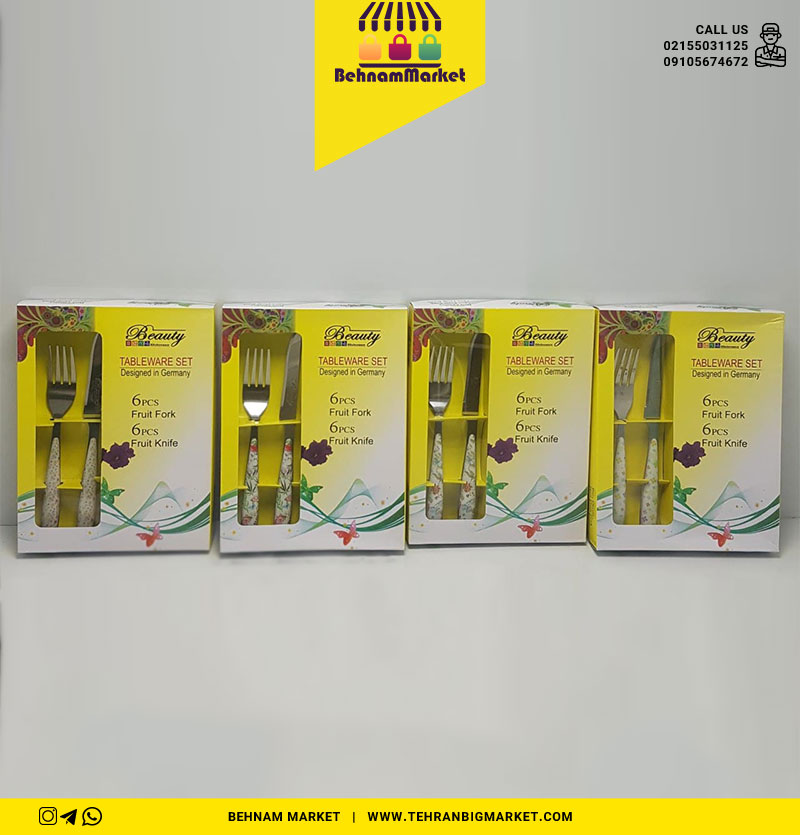 کارد و چنگال ۶ عددی بیوتی