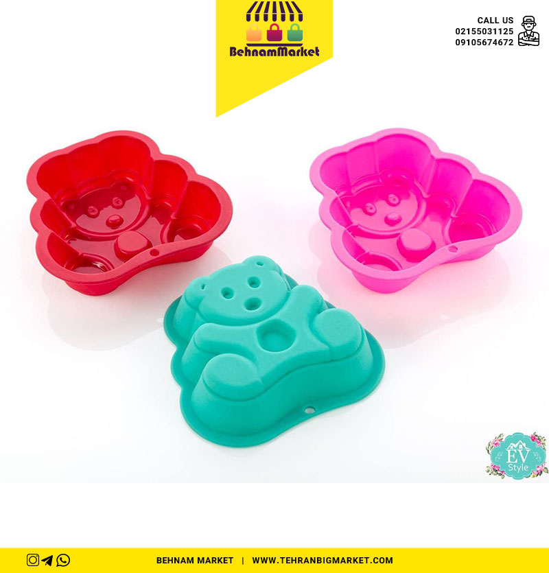 قالب ژله و کیک سلیکونی طرح خرس