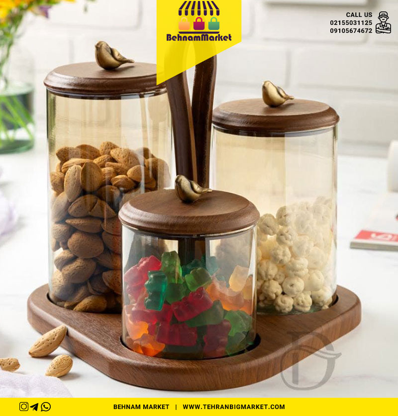 کندی سه سایز مثلثی چوبی