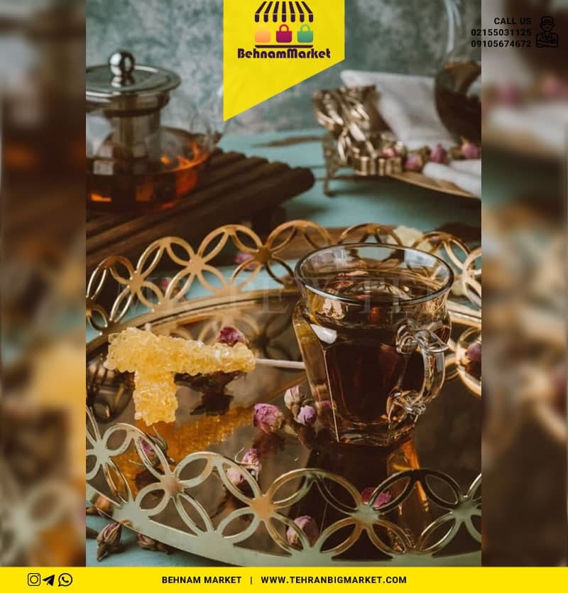 سینی کف اینه ای گرد ارکیده