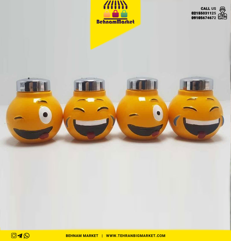 نمکدان ایموجی ۴ عددی شیشه ای