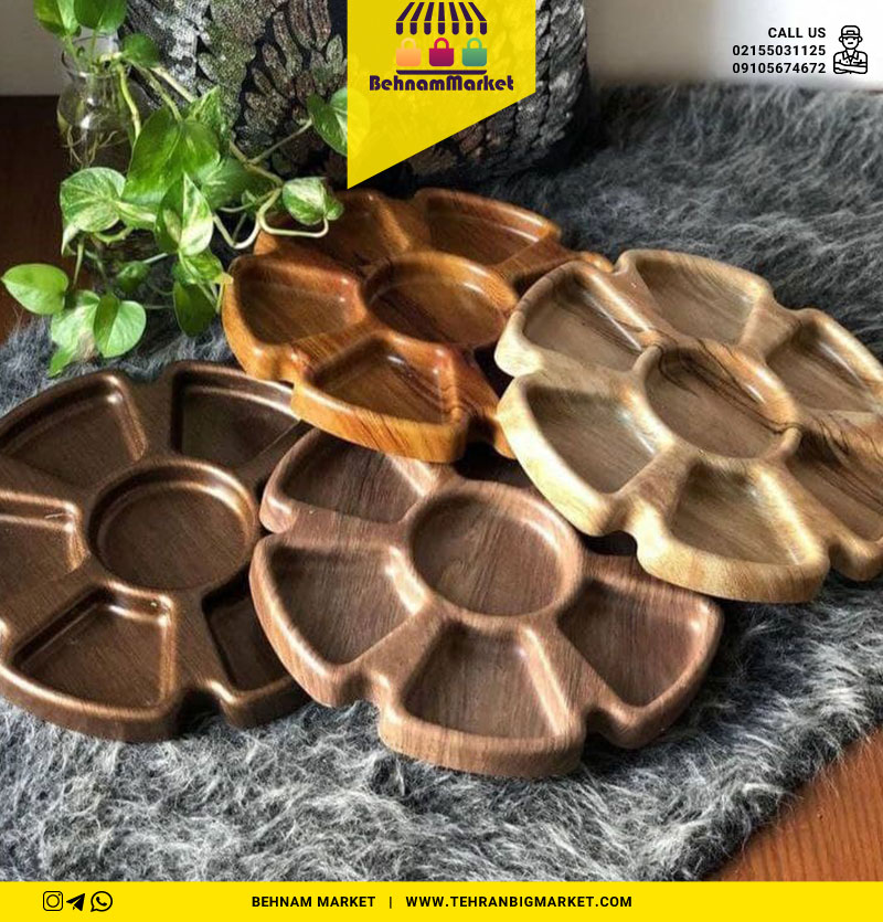 اردو خوری گرد ۷ خانه طرح چوب