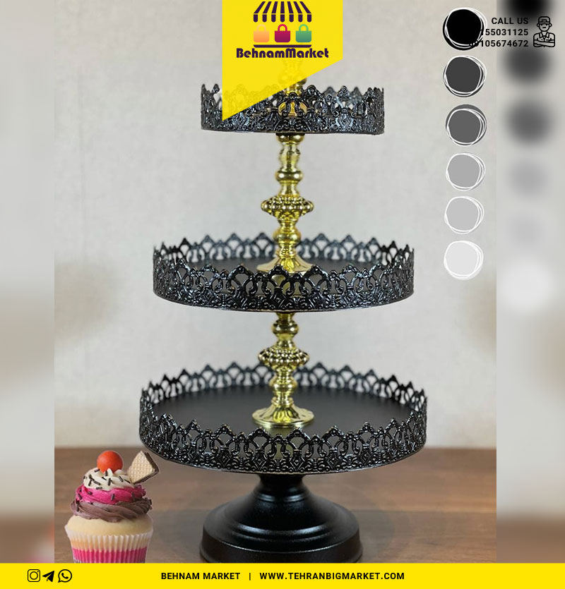 شیرینی خوری ۳ طبقه فلزی