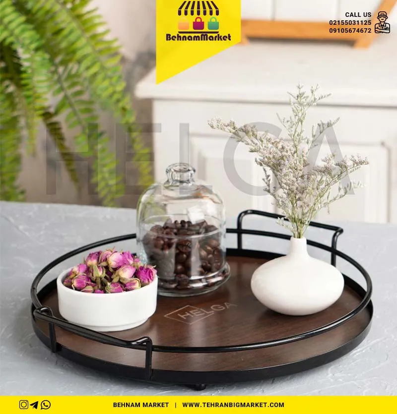 سینی کف چوبی بزرگ