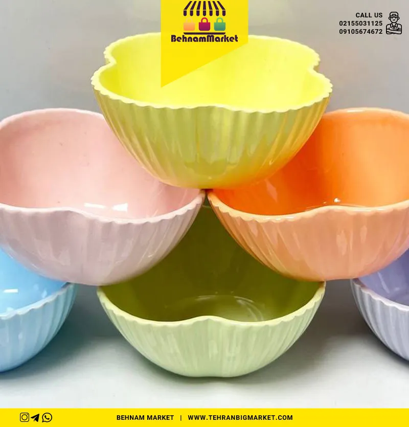 پیاله ۶عددی سرامیکی طرح جور