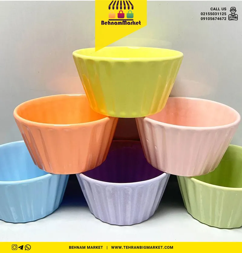 پیاله ۶عددی سرامیکی طرح جور