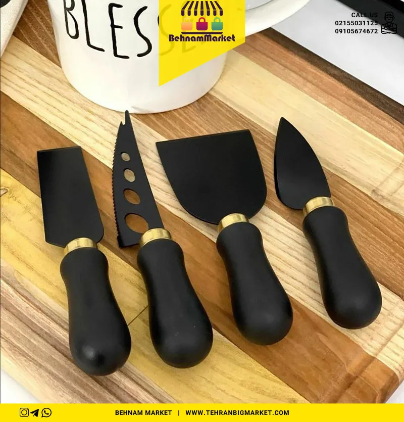 ست کارد ۴ تایی صبحانه تمام مشکی زوکی