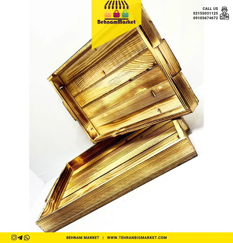 سینی جفتی چوبی دسته دار